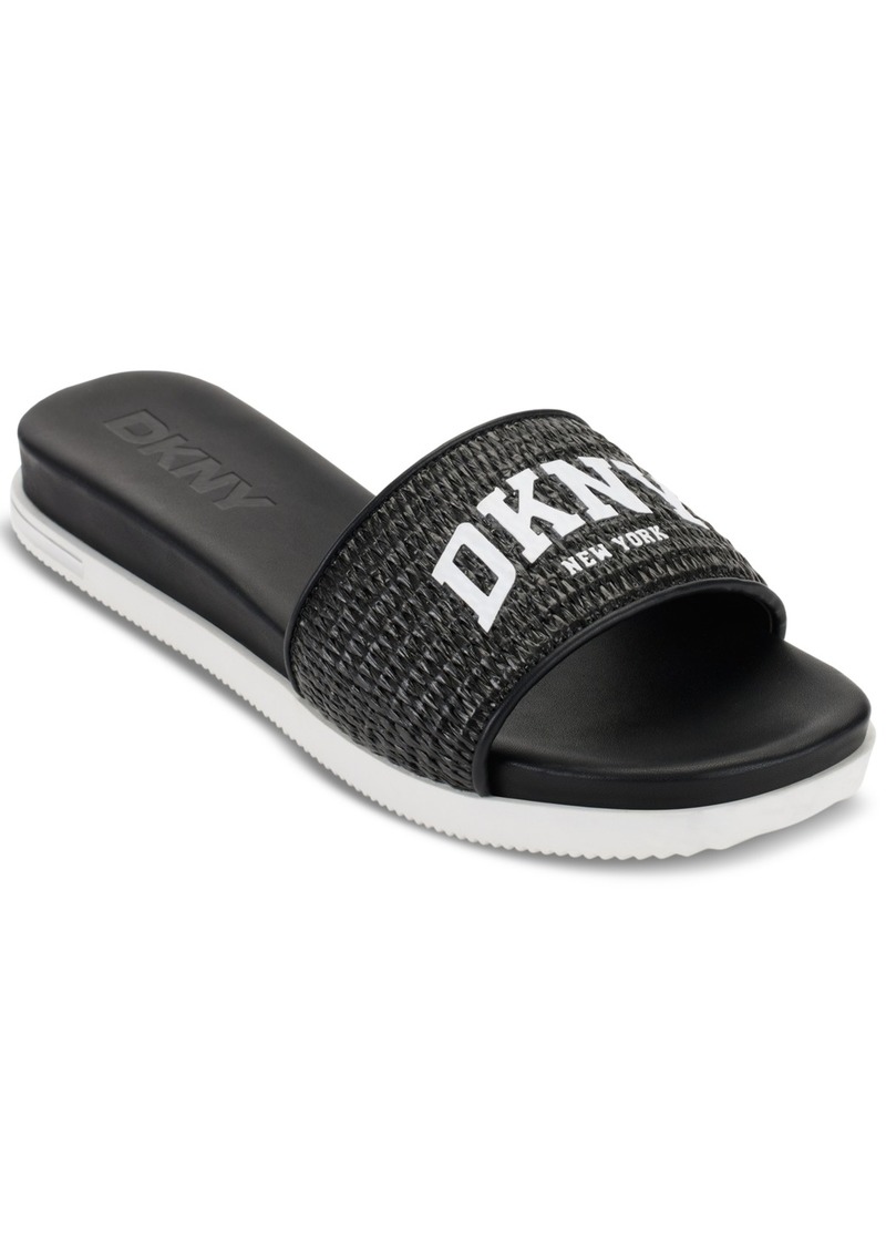 Dkny Women's Joa Logo Slide Sandals - Black