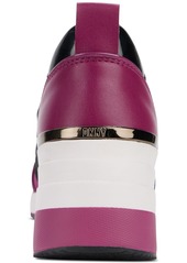 Dkny Women's Kamryn Slip-On Logo Wedge Sneakers - Berry/ Black