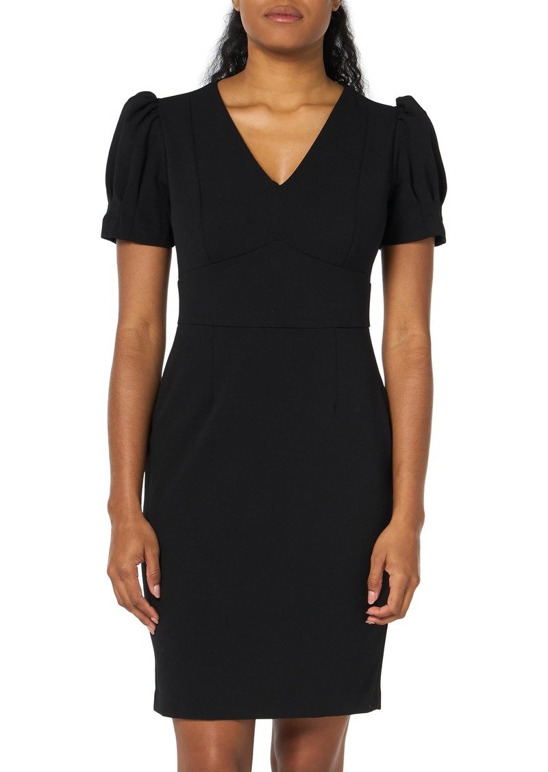 DKNY Women's Puff Sleeve Sheath Dress