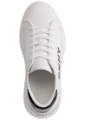 Dkny Women's Leon Lace-Up Logo Sneakers - Bright White/ Black