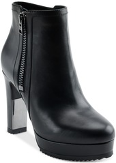 Dkny Women's Liana Zipper Platform Ankle Booties - Black