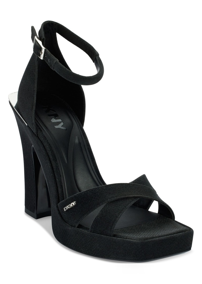 Dkny Women's Linda Strappy Square-Toe Sandals - Black