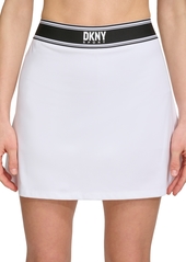 Dkny Women's Logo-Tape Mini-Length Sports Skort - White