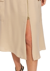 Dkny Women's Long-Sleeve Silky Cargo Midi Dress - Sandalwood