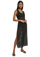 Dkny Women's Mesh Maxi Dress Swim Cover-Up - Black