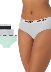 DKNY Women's Microfiber Contrast Logo Hipster