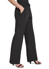 Dkny Women's Mid-Rise Fine Stretch Twill Cargo Pants - Black