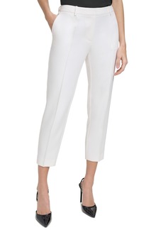 Dkny Women's Mid-Rise Pull-On Cropped Pants - Ivory