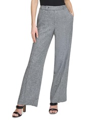 Dkny Women's Mini Windowpane Pants - Black/White