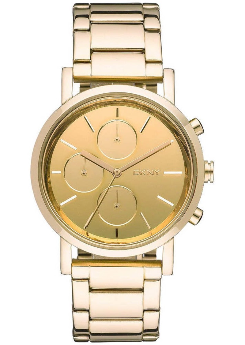 DKNY Women's Mirror Gold Tone Dial Watch