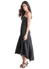 Dkny Women's Mixed-Media Midi Dress - Blk/black