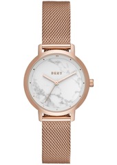 Dkny Women's Modernist Rose Gold-Tone Stainless-Steel Mesh Bracelet Watch 32mm, Created for Macy's