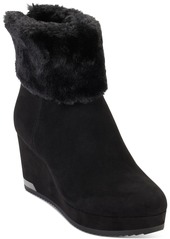 Dkny Women's Nadra Wedge Booties - Black Smooth