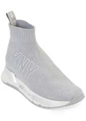 Dkny Women's Nona Pull-On Logo Sock Sneakers - Silver