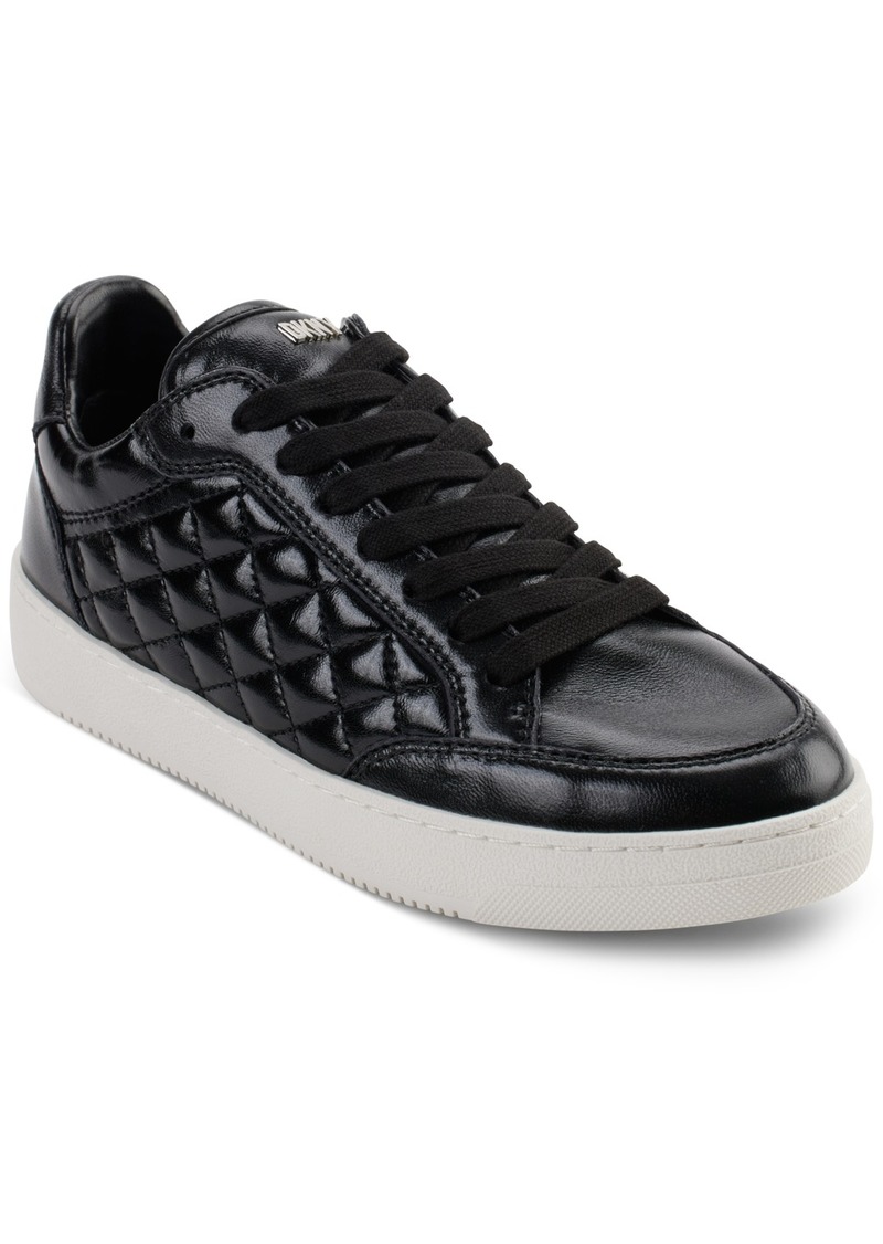 Dkny Women's Oriel Quilted Lace-Up Low-Top Sneakers - Black