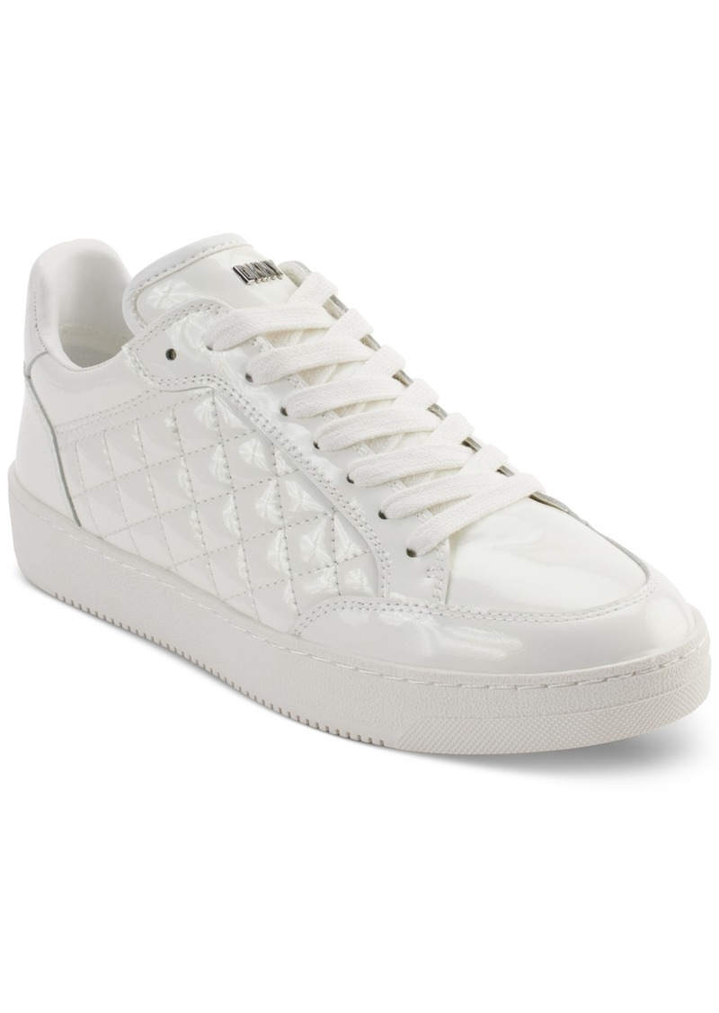 Dkny Women's Oriel Quilted Lace-Up Low-Top Sneakers - Pale White
