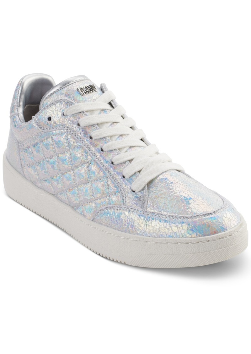 Dkny Women's Oriel Quilted Lace-Up Low-Top Sneakers - Silver