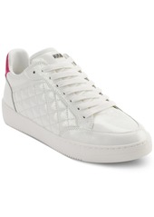 Dkny Women's Oriel Quilted Lace-Up Low-Top Sneakers - White/ Beetroot