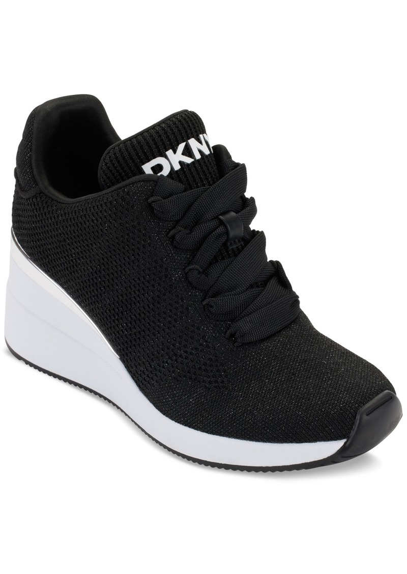 Dkny Women's Parks Lace-Up Wedge Sneakers - Black