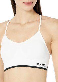 DKNY Women's Performance Support Spaghetti Strap Yoga Running Bra