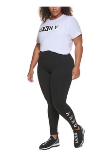 DKNY Women's Plus Cityscape Logo High Waist Full Length Legging