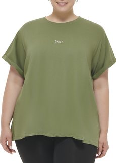 DKNY Women's Plus Size Summer Tops Short Sleeve T-Shirt