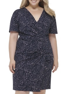 DKNY Women's Plus Soft Office and Everyday Fit and Flare Dress