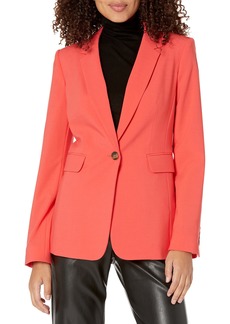 DKNY Women's Pockets Casual Lon Sleeve Jacket