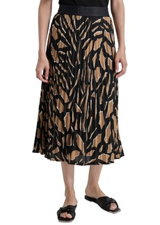 Dkny Women's Pull-On Printed Midi Skirt - Abs Geo Tr