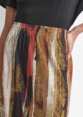 Dkny Women's Pull-On Printed Plissee Skirt - Paint Stro