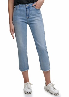 DKNY Women's Rivington Slim Straight Crop Jeans