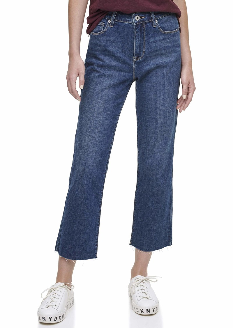 DKNY Women Rivington Slim Straight Crop Jeans