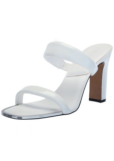 DKNY Women's Selene-Double Band Dress Sandal Heeled BRT White