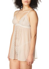 DKNY Women's Sheer Lace Chemise with G-String Panty