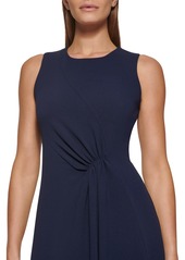 Dkny Women's Sleeveless Ruched-Front Dress - Navy