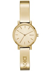 Dkny Women's Soho Gold-Tone Stainless Steel Half-Bangle Bracelet Watch 24mm NY2307