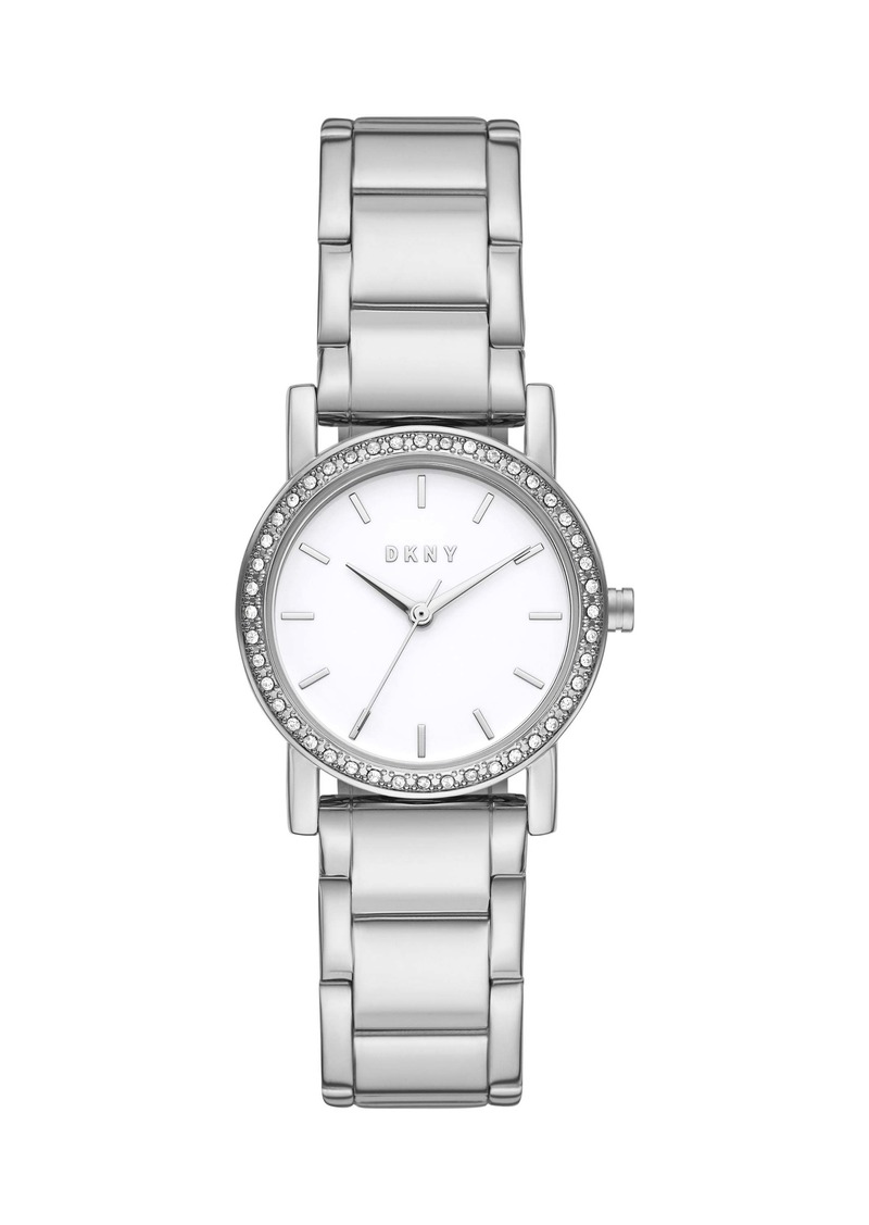 DKNY Women's Soho Three-Hand, Silver-Tone Alloy Watch