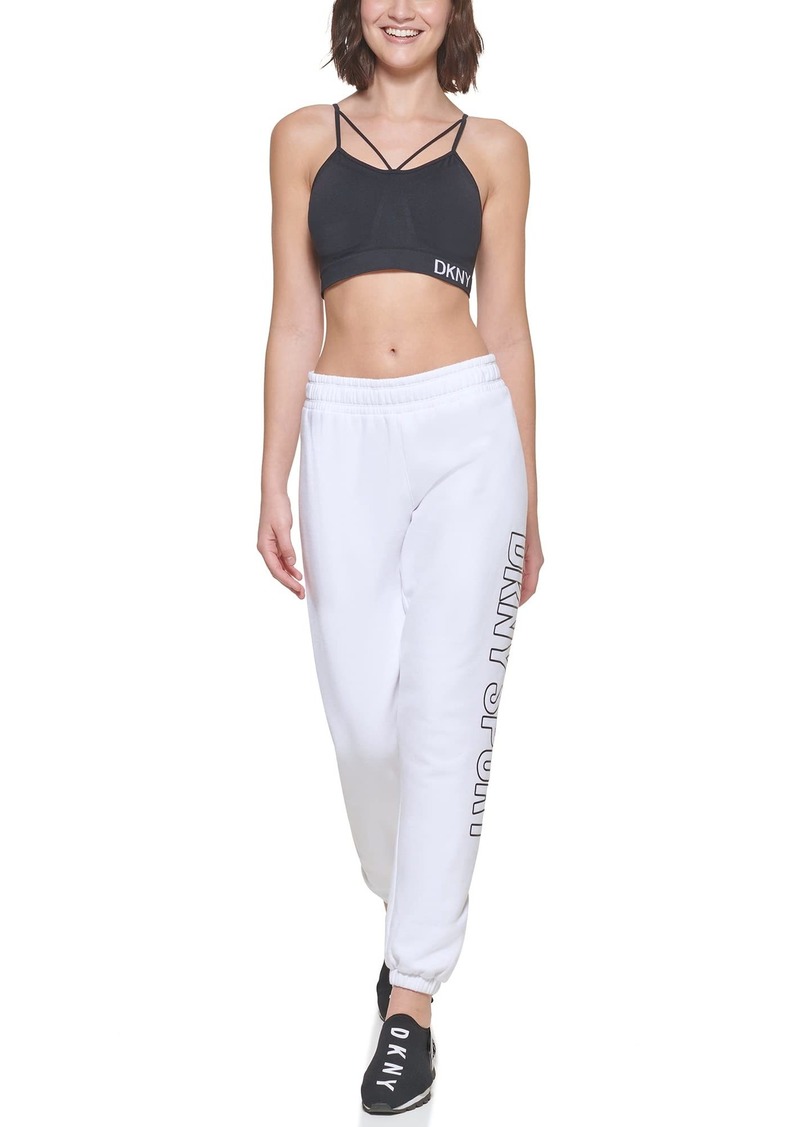 DKNY Women's Sport High Waist Jogger Logo Sweatpant