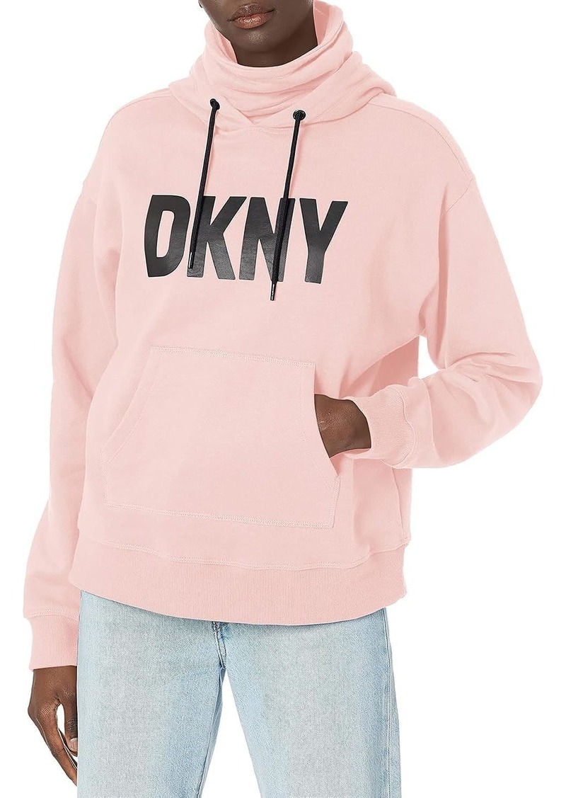 DKNY Women's Sport Soft Fleece Kanga Pocket Hoodie