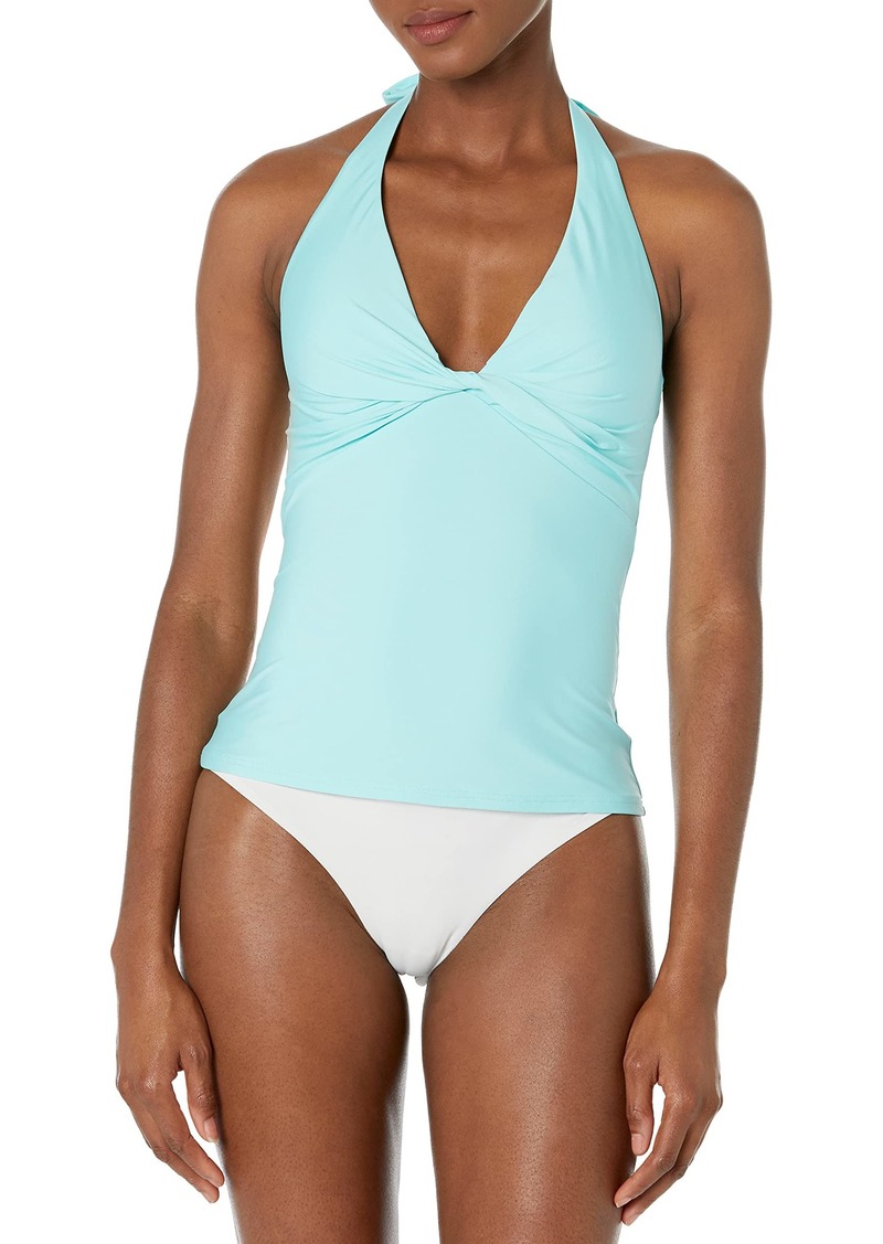 DKNY Women's Standard V-Neck Tankini Top  XS