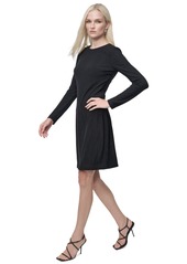 Dkny Women's Studded Long-Sleeve Sheath Dress - Black