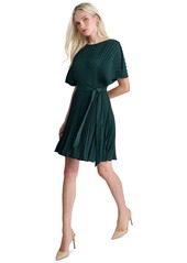 Dkny Women's Sunburst Pleated Fit & Flare Dress - Pine