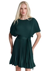 Dkny Women's Sunburst Pleated Fit & Flare Dress - Pine