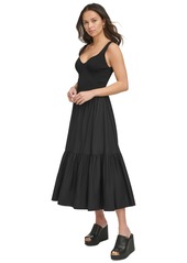 Dkny Women's Sweetheart-Neck Sleeveless A-Line Dress - Black