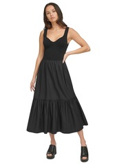 Dkny Women's Sweetheart-Neck Sleeveless A-Line Dress - Black