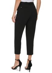 Dkny Women's Tab-Waist D-Ring Ankle Pants - Black