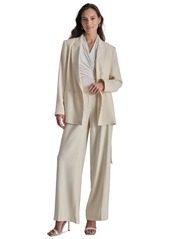 Dkny Women's Tie-Waist Peak Lapel Blazer - Parchment