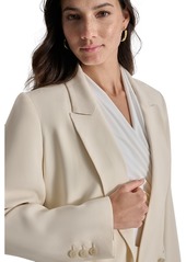 Dkny Women's Tie-Waist Peak Lapel Blazer - Parchment