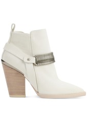 Dkny Women's Tizz Embellished Pointed-Toe Ankle Booties - White