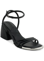 Dkny Women's Trixie Ankle-Strap Block-Heel Sandals - Black